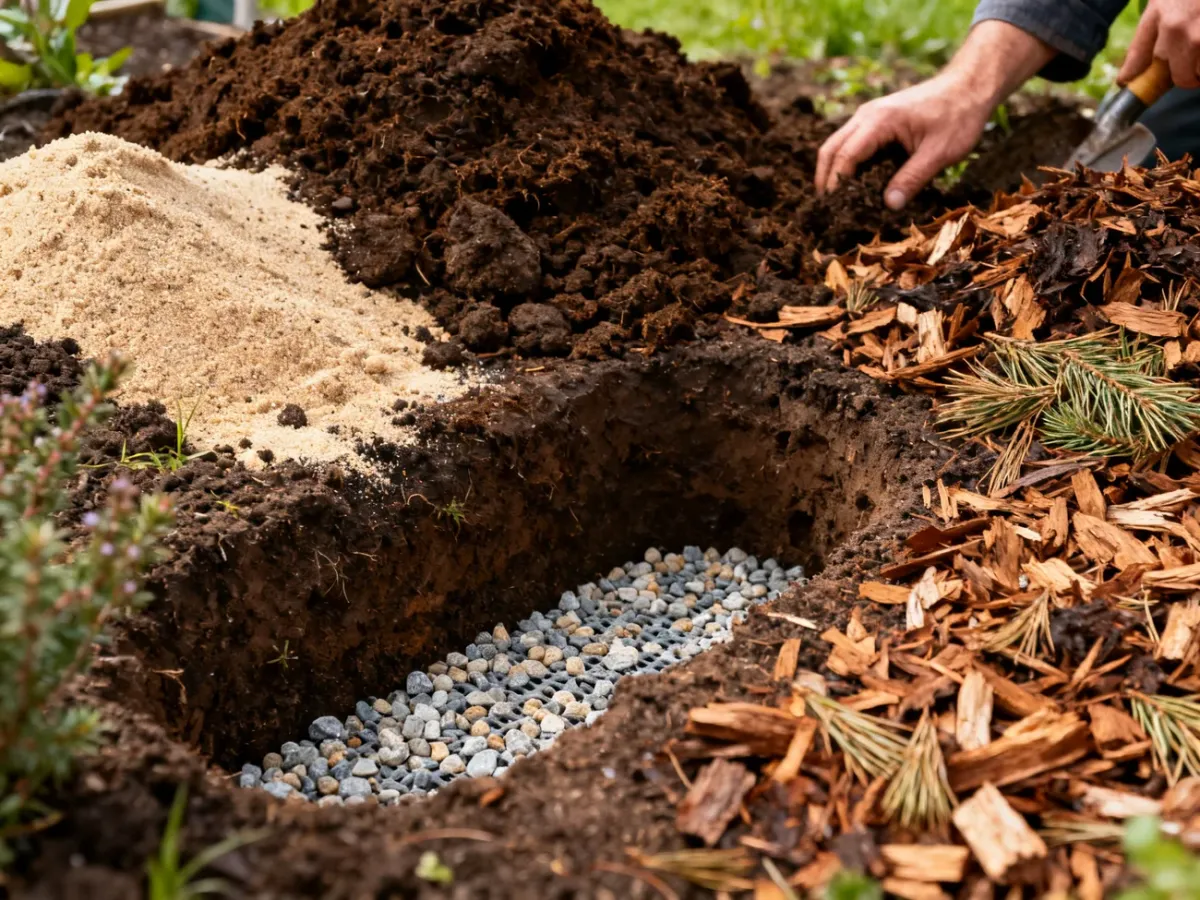 Przygotowanie kwaśnego i przepuszczalnego podłoża pod wrzosy